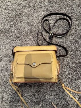 Rebecca Minkoff Cream and Dark Brown Crossbody Camera Bag